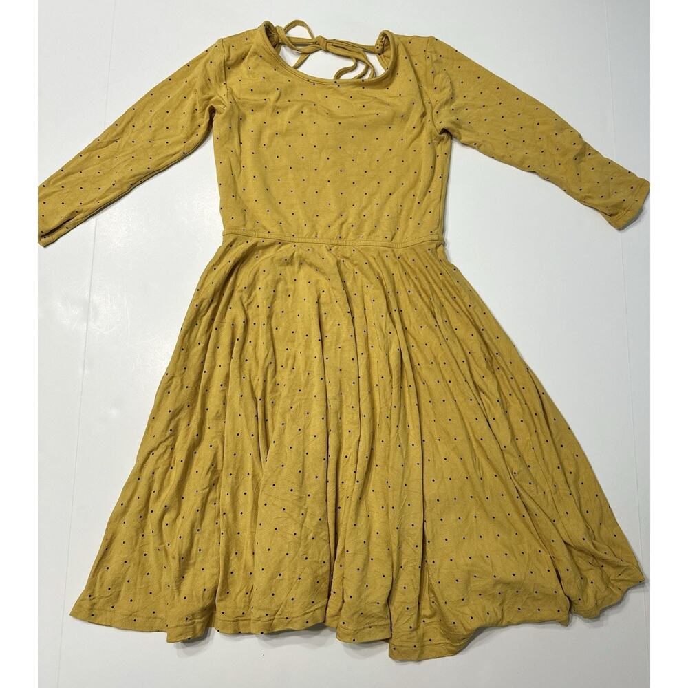 Omi Jo Green Yellow Polka Dot 3/4 Sleeved Dress Size 8